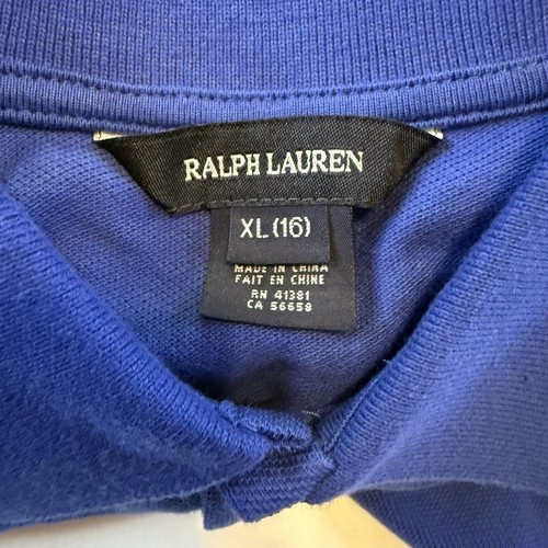 Ralph Lauren Girl's Size XL (16) Cotton Royal Blue Stretch Mesh Polo Dress NWT - Picture 8 of 13