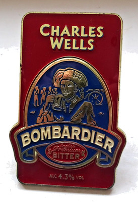 Charles Wells Bombardier Bitter - Bierpumpenclip - - Kunststoff - Hausbar - Mancave