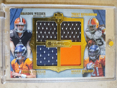 2012 Weeden Richardson Osweiler Hillman Topps Supreme Rookie Quad Jersey 03/10
