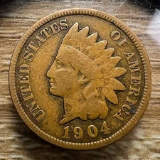 1904 Indian Head Cent - Actual Coin Shown - Free Shipping & Tracking INV#99