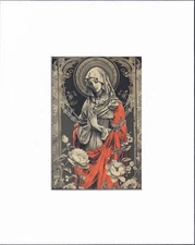 8X10" Matted Print Religious Christian Art Picture: Virgin Mother Mary Madonna