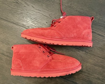 UGG Neumel Men's Chukka Boot, Size 14 -RED, Worn Sparingly