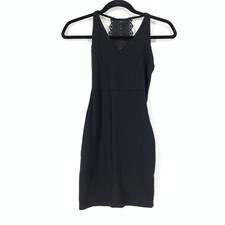 Lulus Dress Women's Size X-Small Fit & Flare Mini Sleeveless Black Open Back