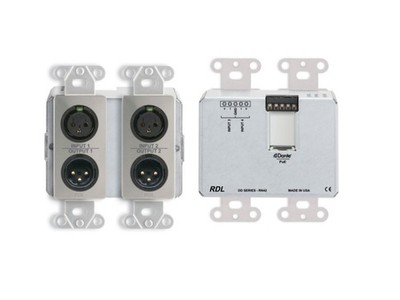 RDL DDS-RN42 Wall-Mounted Bi-Directional Mic/Line Dante Interface 4x2