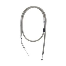 Motorcycle Stainless Steel Braided Clear Coated Clutch Cable Standart silver