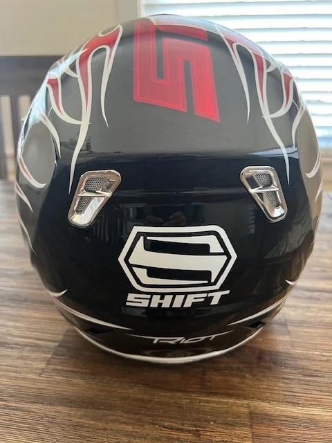 🔥 New! Shift MX Riot in Flames Helmet in Mens Large 59-60cm Brand New in Box🔥 - Imagem 3 de 4