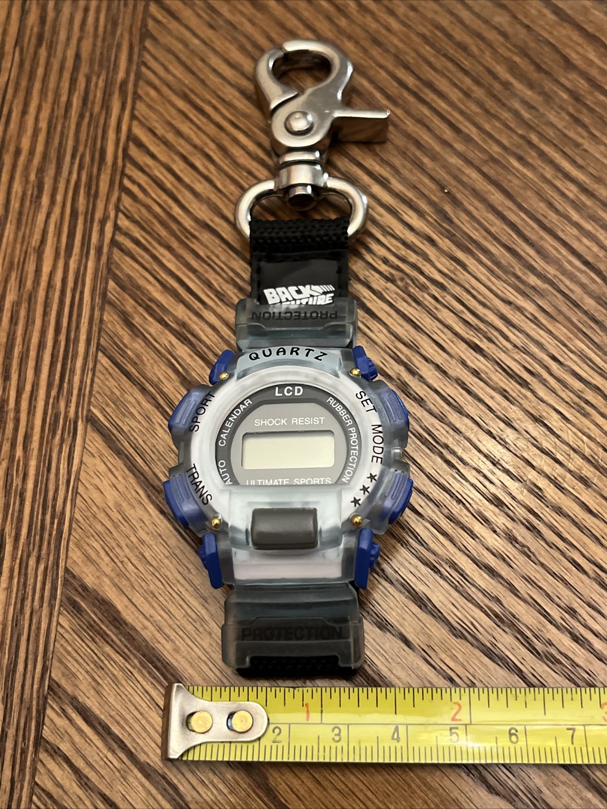Back To The Future Belt Clip Watch Blue Accent Band Clear Case Not Working
