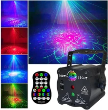 Laser Light Show Projector DJ Disco Ball Sound Activated Strobe Party Decor