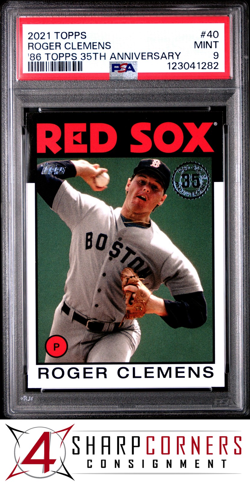2021 TOPPS 1986 TOPPS BASEBALL 35TH ANNIVERSARY #40 ROGER CLEMENS POP 2 PSA 9