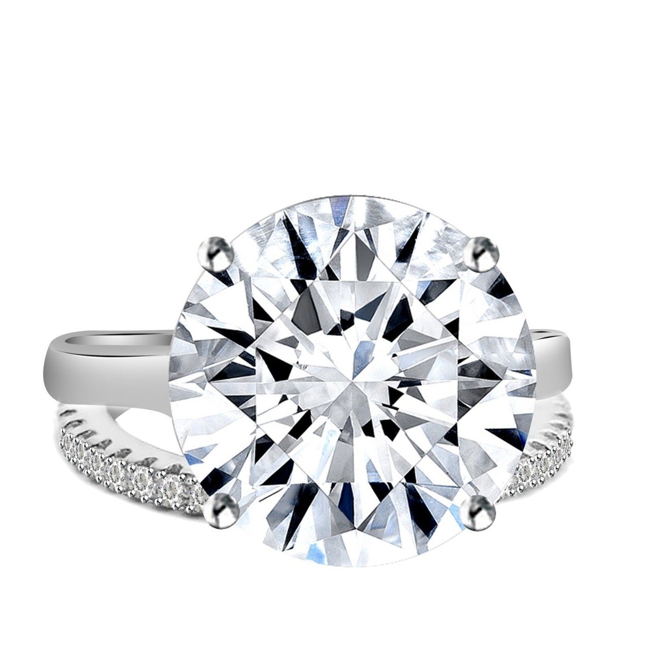 3ct Round Cubic Zirconia Solitaire Wedding Ring Solid 925 Sterling