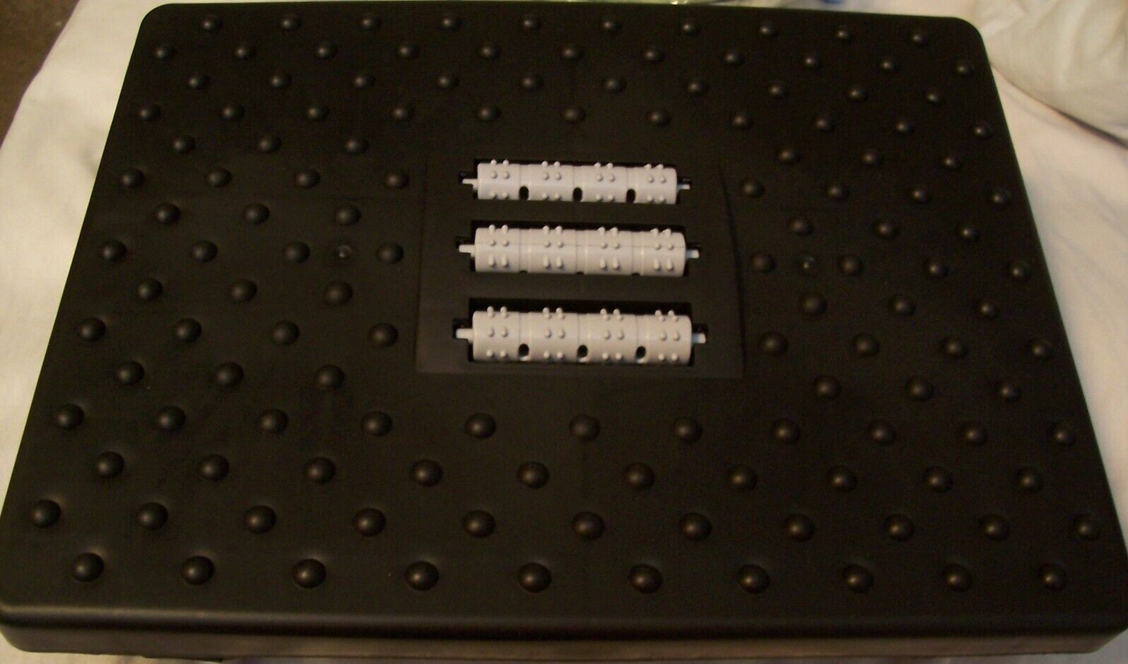 Black Rocking Foot Rest for Under Desk at Work or Home 12.75x9.75x4.50