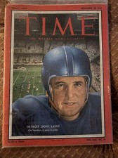 time magazine 1954 Bobby Layne Label Removed