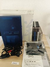PS2 Ocean Blue Console Box set Playstation2 with disk NTSC-J Japan Tested A002