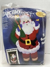 Bucilla Felt Applique SANTA CLAUS 5 ft. Wall Door Hanging Kit 84017 Unopened NOS