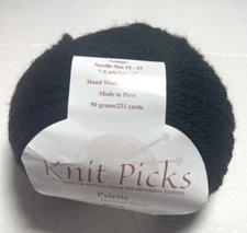 KNIT PICKS PALETTE YARN .1pk. BLACK. I Combine Ship, See Details.