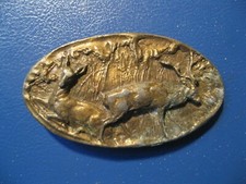 Vintage Metal Belt Buckle 2 Deer