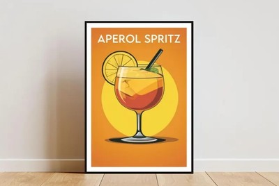 Aperol Spritz Poster, Kitchen Print, Alcohol Poster, Cocktail Print