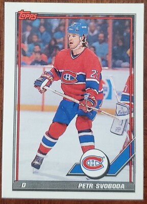 1991-92 TOPPS PETR SVOBODA MONTREAL CANADIENS CARD #76 NM/MT