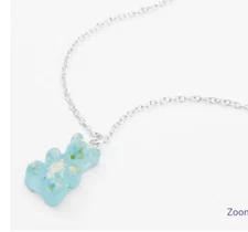 Claire’s glow in the dark gummy bear adjustable charm necklace nwt
