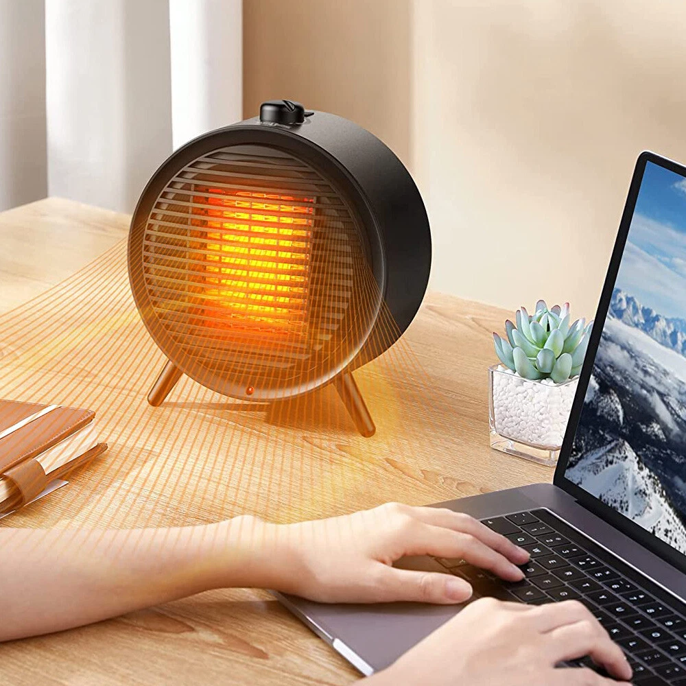 Portable Electric Space Heater with Thermostat 1500W for Office Room Desk  Indoor