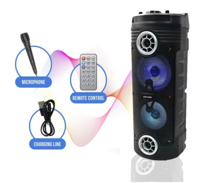 Tragbarer Bluetooth BT Tower Lautsprecher (ZQS-6208) mit kabelgebundenem Mikrofon kostenloser Versand