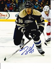 COLUMBUS BLUE JACKETS DAVID SAVARD SIGNED SKATING HARD 8X10