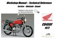 Honda CB400F  CB400 F CB 400 F Service Repair Workshop Manual USB 1972