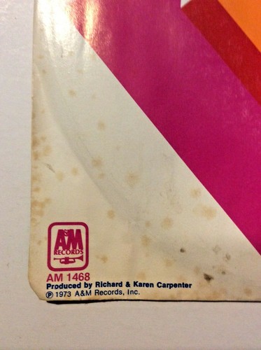 45rpm Carpenters Top of the World & Heather 1973 A&M Records 1468-S - Picture 3 of 3