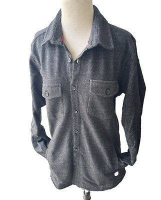 Ron Thompson RNT 23 Classic Lightweight Raw Hem Shirt Jacket Black Large NEW