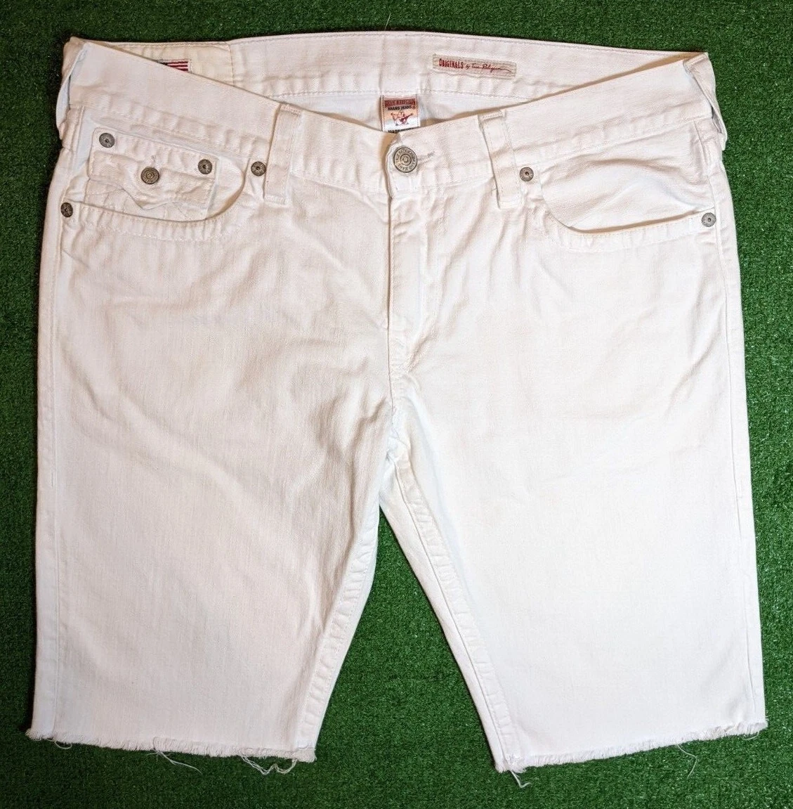 White true religion shorts clearance