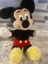 VINTAGE Disneyland Walt Disney World Mickey Mouse Plush Stuffed Animal 14"