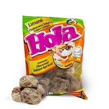 Hola Saladitos Mexican Candy Salted Apricot Lemon Flavored 12 Bags - 1.2 Oz Each