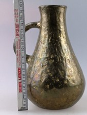 schwere Messing Henkelvase Blumenvase Vase Krug 1,7 kg Brutalistisches Design