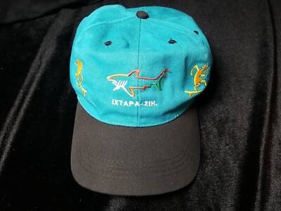 IXT-AP-A-ZIH CAN'T WAIT BLUE SHARK SURFER Embroidered Baseball Cap 