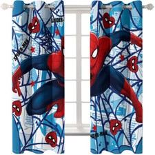 Curtain Eyelet Blackout Opaque Decor Bedroom/Living Room/Door SpidermanSuperhero