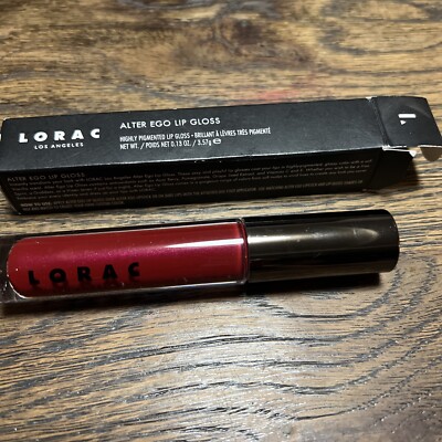 LORAC Alter Ego Lip Gloss Full Size ''Celebrity'' Brick Red Limited Edition BIN