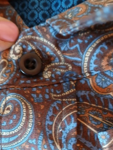 Starr Western Wear Hemd Herren XXL Braun Paisley Mehrfarbig Druckknopf Cowboy Neu mit Etikett - Bild 9 von 13