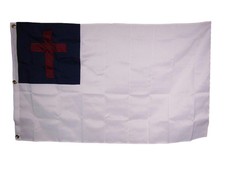 8X12 Embroidered Sewn Christian 600D Nylon HUGE Flag Heavy Duty Military Grade