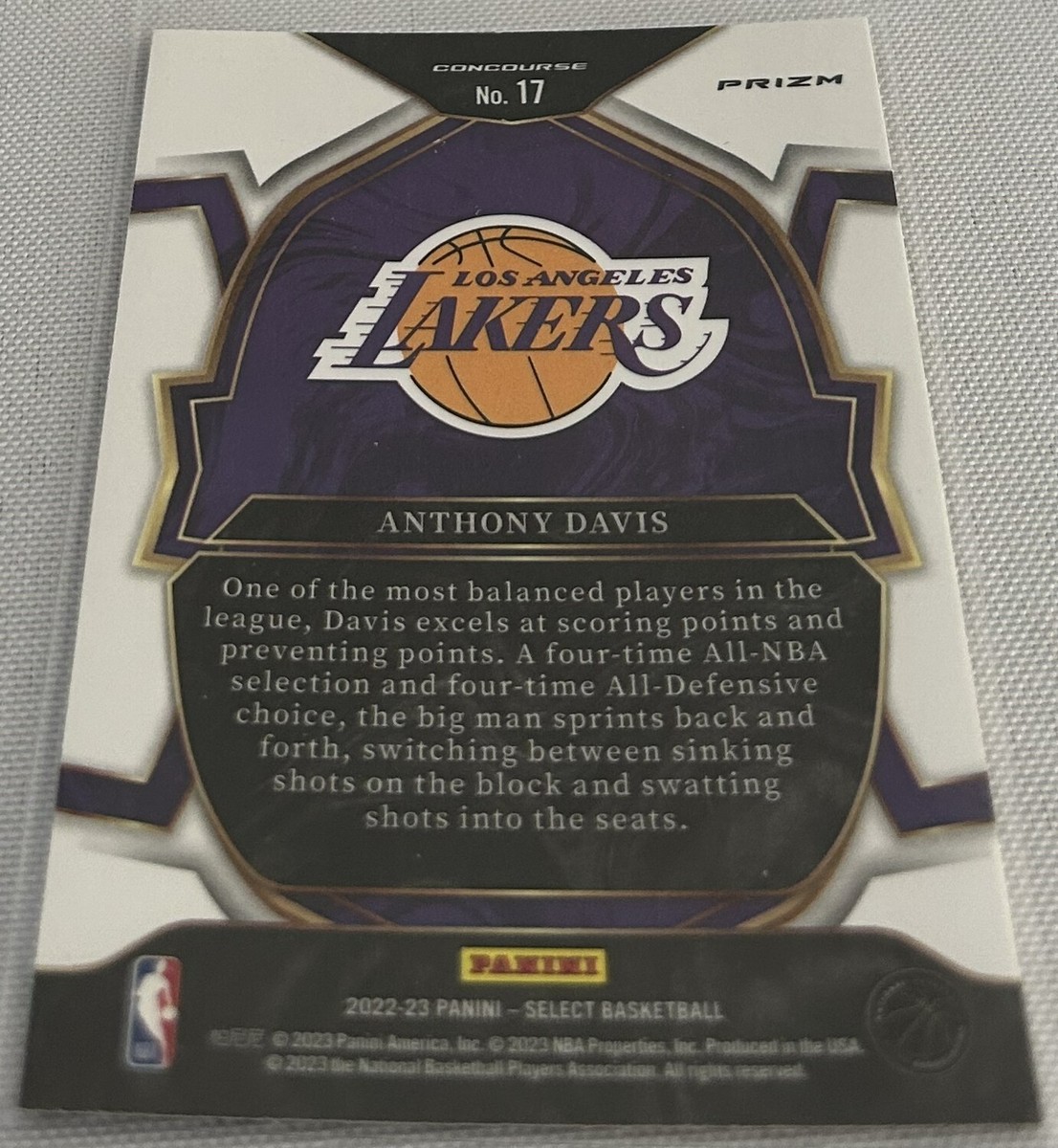 2022-23 Panini Select - Concourse Anthony Davis #17 Orange Flash