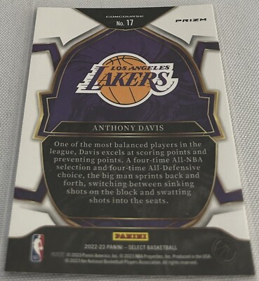 2022-23 Panini Select - Concourse Anthony Davis #17 Orange Flash