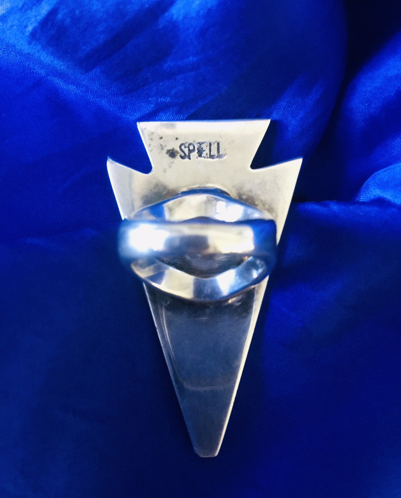 SPELL Dramatic Vintage Silver Ring Turquoise and … - image 4