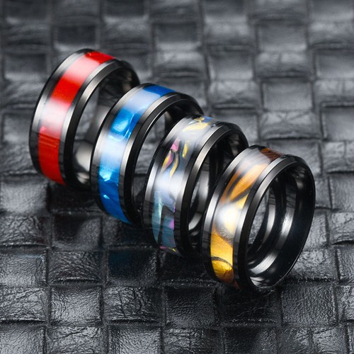 Ringe Herren Titan Stahlband Silber Damen Fashion Dragon Punk Damen+ K - Bild 3 von 18