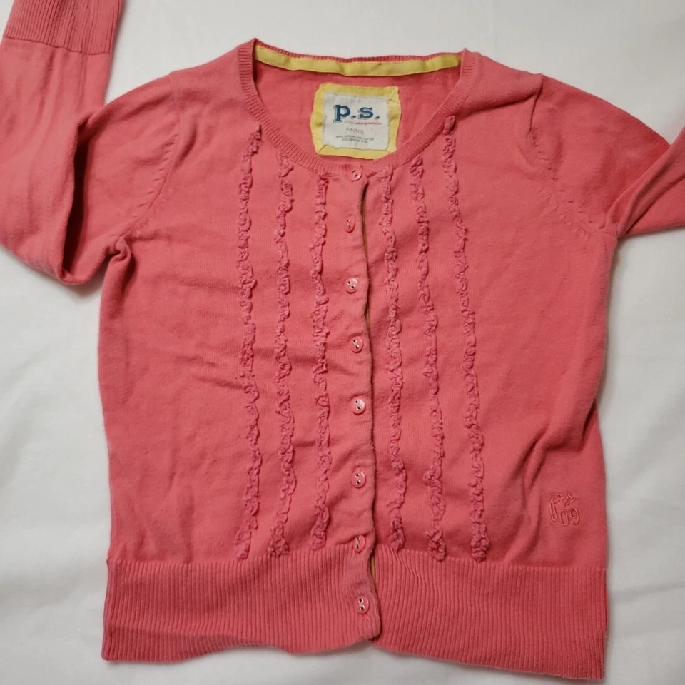 女孩 P.S. From Aeropostale 纽扣毛衣粉色 10 码  — 第 4/4 张图片