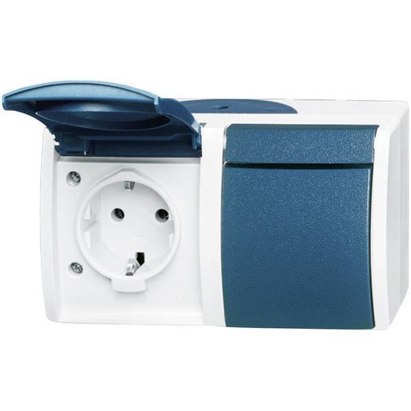 Busch-jaeger presa doppia superficie ocean blu-verde 20/2 ew 53