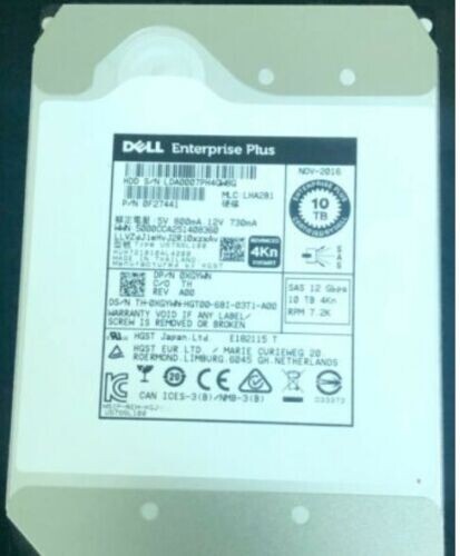 XGYWN DELL Compellent 10TB 7.2K SAS 12Gb/s 3.5 