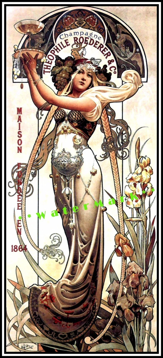 POSTER HQ 40x60 d'une AFFICHE VINTAGE CHAMPAGNE ANDRé LAINé