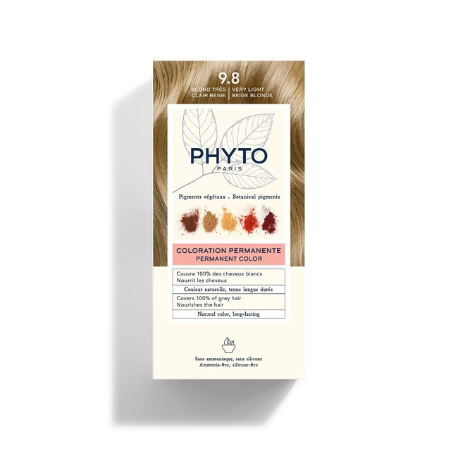 Phyto Hair Color Kit 9.8 Biondo Chiarissimo Cenere Colarazione Senza Ammoniaca