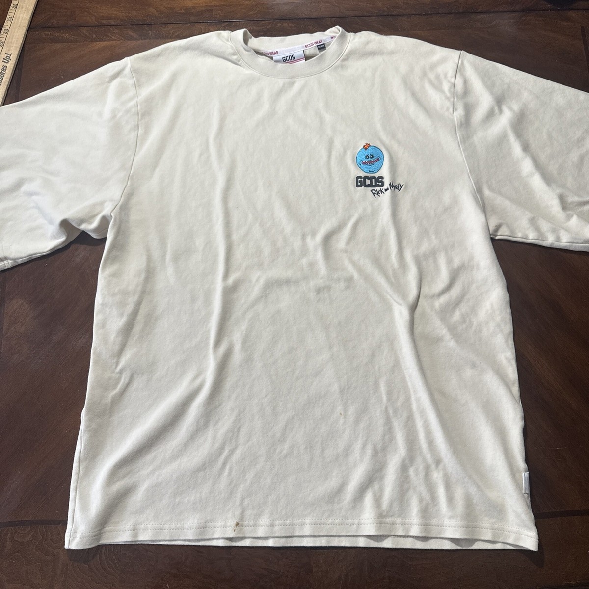 GCDS Beige Rick and Morty Edition Oversized T-Shirt Size XL | eBay