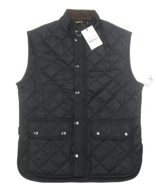 新品未使用　バブアーSL Lowerdale Gilet Barbour Men's Black Lowerdale Quilted Gilet Full Zip Vest | eBay