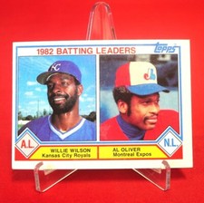 Willie Wilson Batting Leaders 1983 Baseball Card TOPPS #701 EX-MT